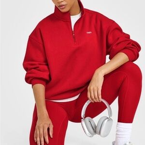 Oner Active Red Quarter-Zip Pullover Sweatshirt XS